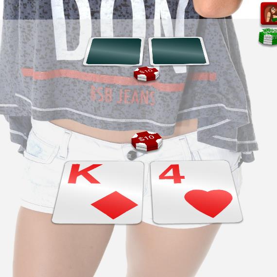 Покер на раздевание с Кэти